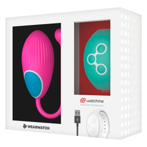 Wearwatch Vibrator-ei met Watchme-afstandsbediening, Fuchsia/Zeewater Wearwatch Vibrator-ei met Watchme-afstandsbediening, Fuchsia/Zeewater - Afbeelding 6