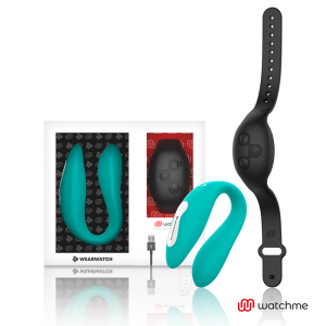 Wearwatch Vibrator met Dual-Technologie en WATCHME-functie Aquamarijn / JET Wearwatch Vibrator met Dual-Technologie en WATCHME-functie Aquamarijn / JET - Afbeelding 1