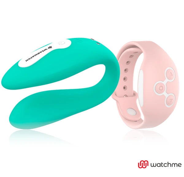 Wearwatch Watchme Dual Technology Vibrator in Zeegroen/Roze