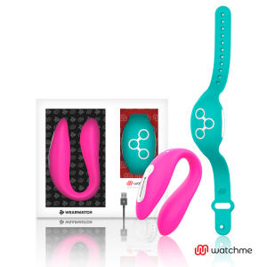 Wearwatch Dual-Technologie-Vibrator WatchMe Fuchsia / Zeewater Wearwatch Dual-Technologie-Vibrator WatchMe Fuchsia / Zeewater - Afbeelding 1