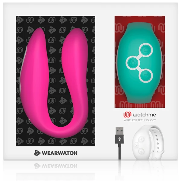 Wearwatch Dual-Technologie-Vibrator WatchMe Fuchsia / Zeewater Wearwatch Dual-Technologie-Vibrator WatchMe Fuchsia / Zeewater