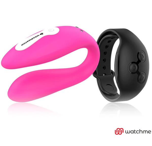 Wearwatch Watchme Dual Technology Vibrator met kleurwissel in fuchsia/azabache