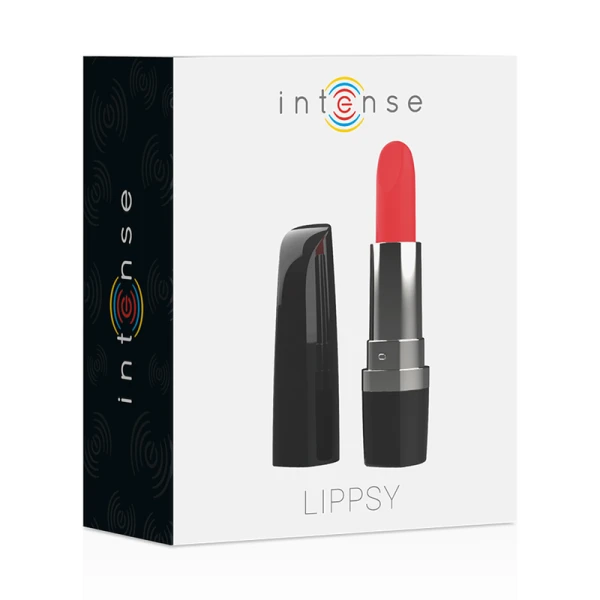 Intense FUN Toys Lippsy opzetvibrator in lippenstiftvorm, zwart