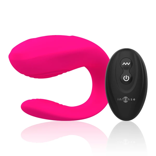 Intense Bruno Partner Double Pleasure Pink Opgelegde Vibrator voor Paren