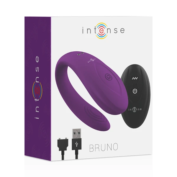 Intense Bruno Paarvibrator met Afstandsbediening, Lila
