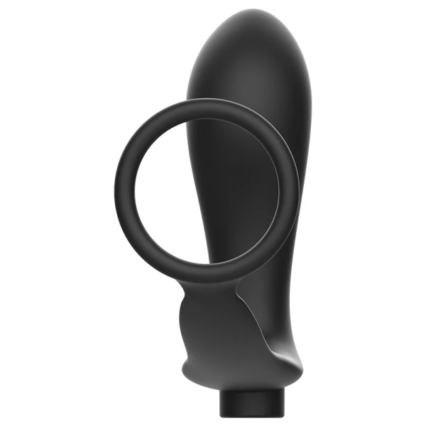 Addicted Toys Analplug mit Penisring und Fernbedienung, schwarz