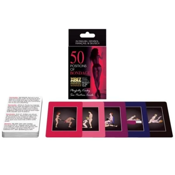 Kheper Games 50 Positionen von Bondage-Karten – Sexstellungskarten für Fesselspiele