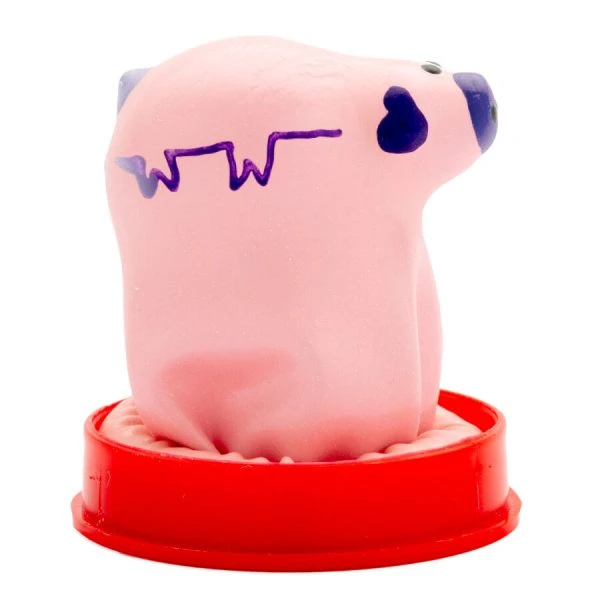 Condomerie Handbemalte Neuheitskondome Kleines Schwein im Bohemian-Art-Stil
