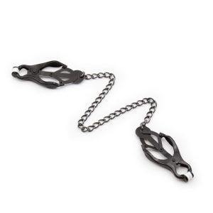 Ohmama Nippelklemmen mit schwarzer Kette, Fetisch-Zubehör Ohmama Nippelklemmen mit schwarzer Kette, Fetisch-Zubehör – Bild 2