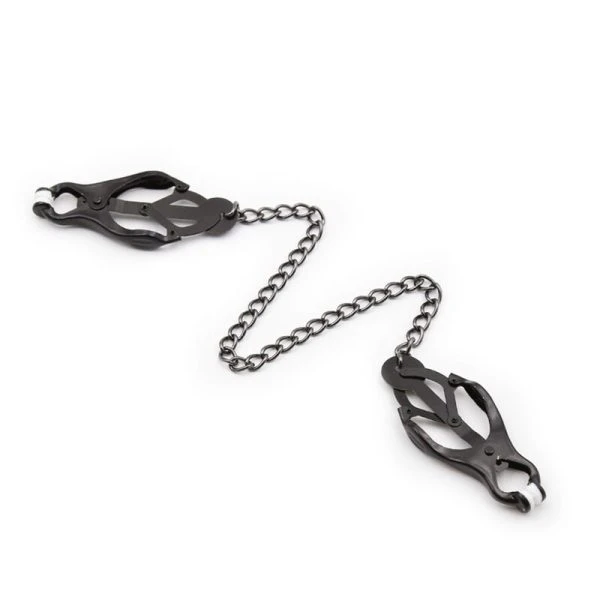 Ohmama Nippelklemmen mit schwarzer Kette, Fetisch-Zubehör