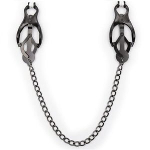 Ohmama Nippelklemmen mit schwarzer Kette, Fetisch-Zubehör Ohmama Nippelklemmen mit schwarzer Kette, Fetisch-Zubehör – Bild 1