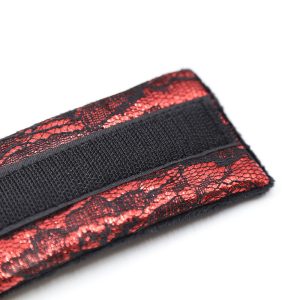 Ohmama Fetish Handboeien van fluweel met nylonband rood-zwart Ohmama Fetish Handboeien van fluweel met nylonband rood-zwart - Afbeelding 10