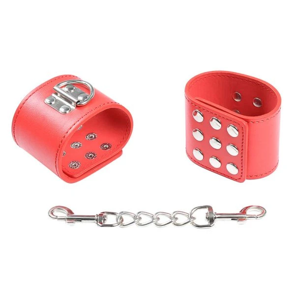 Ohmama Fetish Handschellen rot mit Schnappverschluss Ohmama Fetish Handschellen rot mit Schnappverschluss