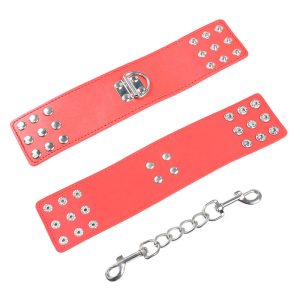 Ohmama Fetish Handschellen rot mit Schnappverschluss Ohmama Fetish Handschellen rot mit Schnappverschluss – Bild 3