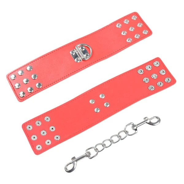 Ohmama Fetish Handschellen rot mit Schnappverschluss Ohmama Fetish Handschellen rot mit Schnappverschluss