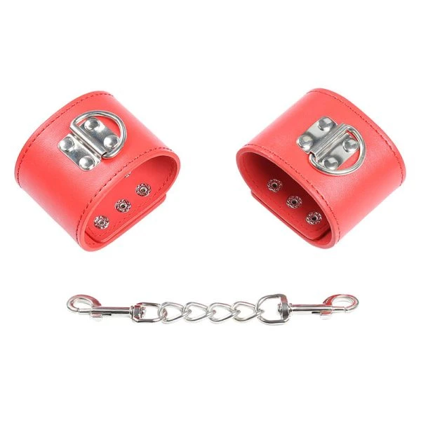 Ohmama Fetish Handschellen rot mit Schnappverschluss Ohmama Fetish Handschellen rot mit Schnappverschluss