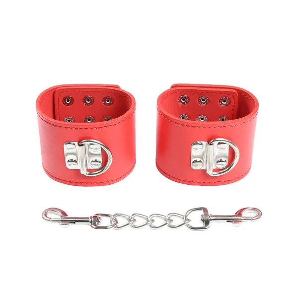 Ohmama Fetish Handschellen rot mit Schnappverschluss Ohmama Fetish Handschellen rot mit Schnappverschluss