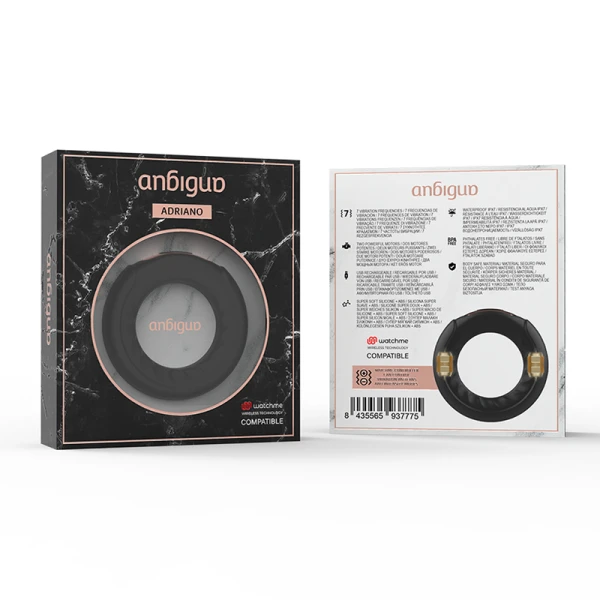 Anbiguo Adriano Vibrationsring mit Watchme-Fernbedienung