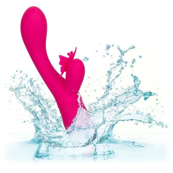 Calexotics Vlinderkus Flutter Vibrator met Clitstimulator, roze Calexotics Vlinderkus Flutter Vibrator met Clitstimulator, roze