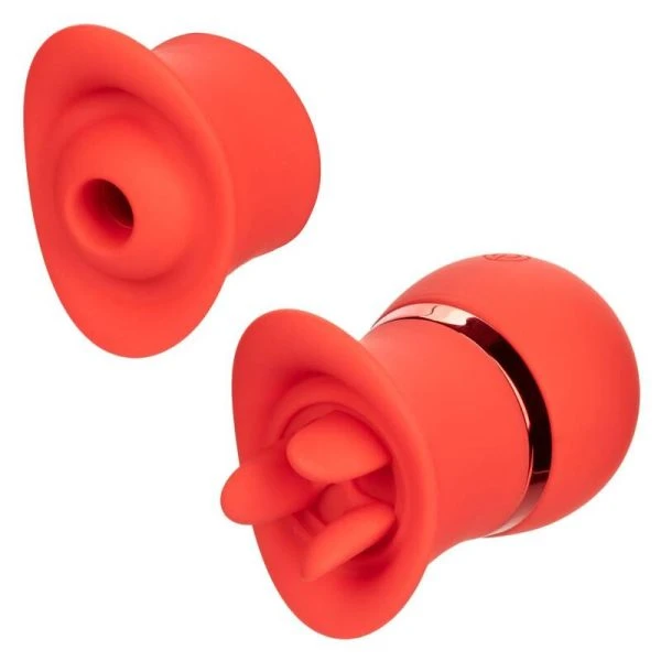 Calexotics French Kiss Suck & Play Set Auflegevibrator mit Saug- und Zungenfunktion