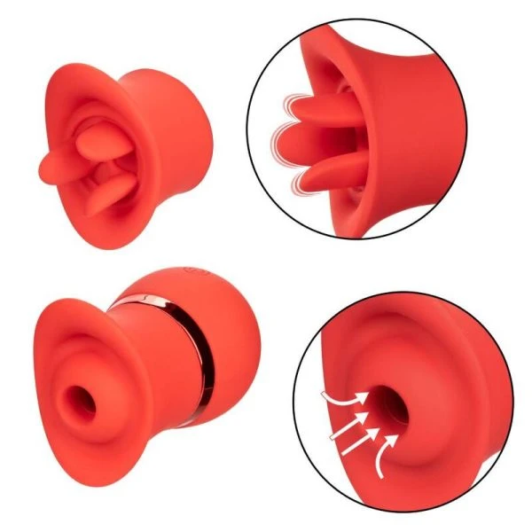 Calexotics French Kiss Suck & Play Set Auflegevibrator mit Saug- und Zungenfunktion