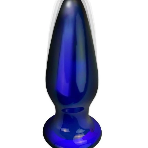 Toyjoy The Shining vibrierender Analplug aus Glas mit fünf Modi und Geschwindigkeiten
