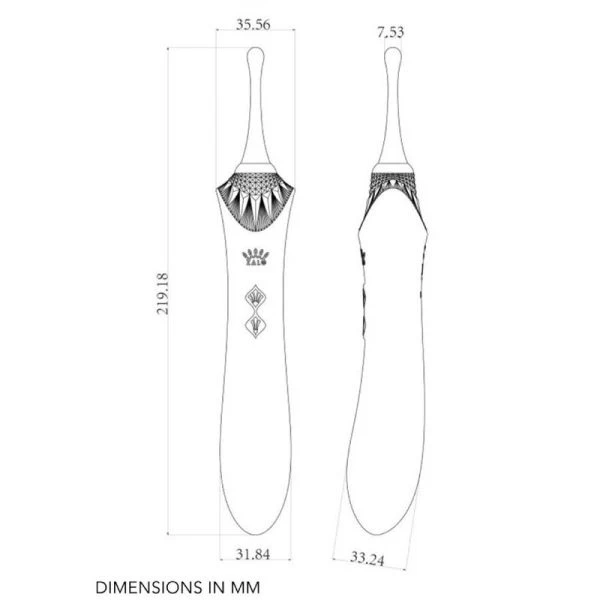 Zalo Bess 2 Clitoral Massager mit Heizfunktion und 4 Aufsätzen Schwarz