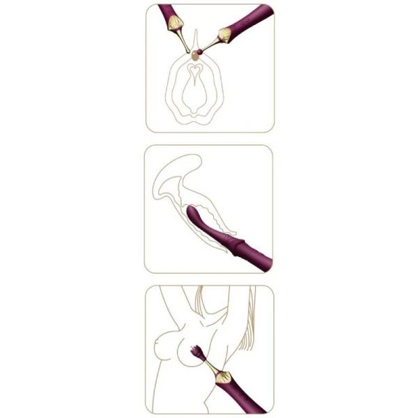 Zalo Bess 2 Klitorisvibrator mit Heizfunktion und 4 Aufsätzen