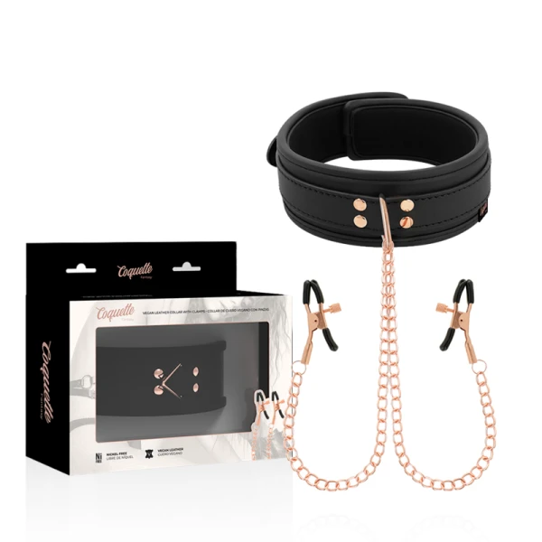 Coquette Chic Desire Nippelklemmen-halsketting met neopreenvoering