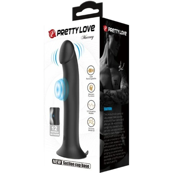 Pretty Love Murray Black Klitoriszuiger met vibrator en zuignap