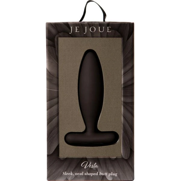 Je Joue Vesta Anaalplug Vibrator met zijdezacht siliconen en diepe vibraties Zwart