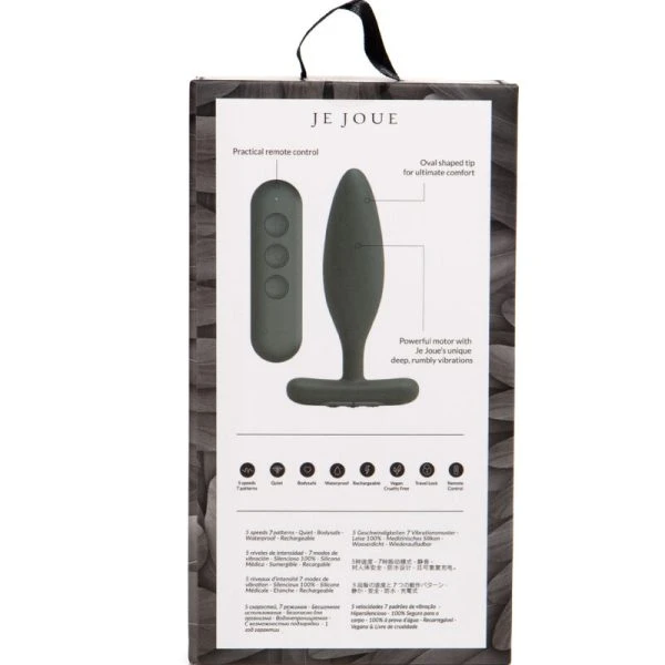 Je Joue Vesta Anaalplug Vibrator met zijdezacht siliconen en diepe vibraties Zwart