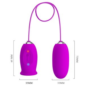 Pretty Love Daisy Dual EGG wiederaufladbarer Vibrator mit Leckfunktion Lila – Bild 6