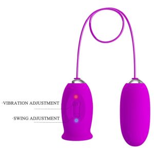 Pretty Love Daisy Dual EGG wiederaufladbarer Vibrator mit Leckfunktion Lila – Bild 7