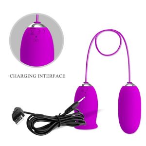 Pretty Love Daisy Dual EGG wiederaufladbarer Vibrator mit Leckfunktion Lila – Bild 8
