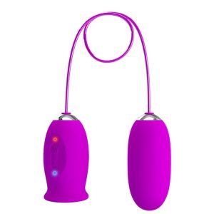 Pretty Love Daisy Dual EGG wiederaufladbarer Vibrator mit Leckfunktion Lila – Bild 2