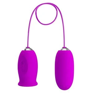 Pretty Love Daisy Dual EGG oplaadbare vibrator met likfunctie Paars