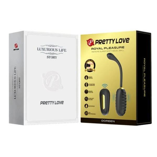 Pretty Love Doreen Vibratie-ei met afstandsbediening, zwart