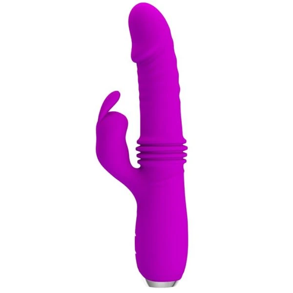Pretty Love Dorothy Purple wiederaufladbarer Kaninchenvibrator mit Klitorisreizer, Violett