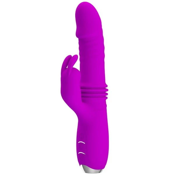 Pretty Love Dorothy Purple wiederaufladbarer Kaninchenvibrator mit Klitorisreizer, Violett