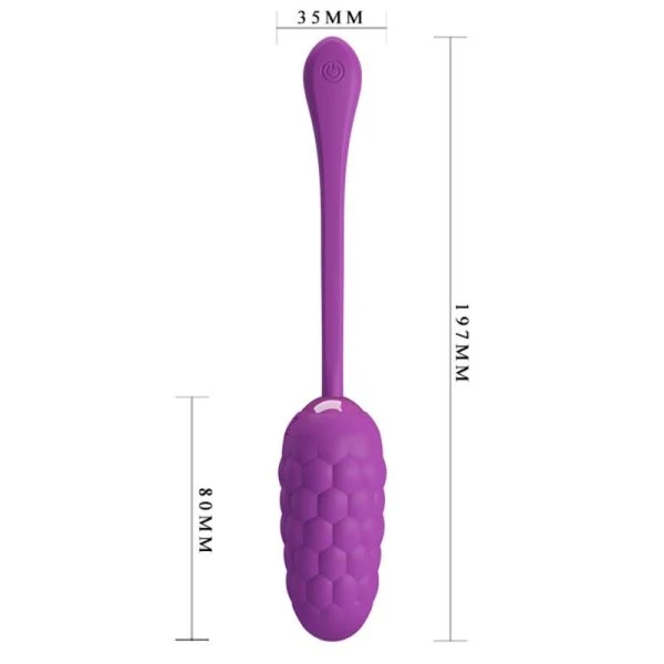 Pretty Love Vibro-Ei met 12 functies, paars, oplaadbaar