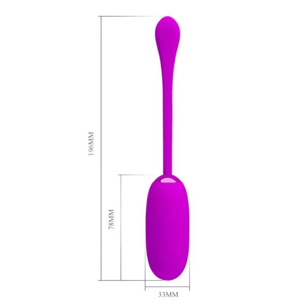 Pretty Love Julius vibratie-ei waterdicht USB oplaadbaar paars