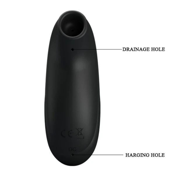 Pretty Love Opvangvibrator met zuigfunctie, oplaadbaar, zwart