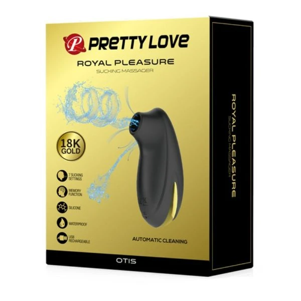 Pretty Love Opvangvibrator met zuigfunctie, oplaadbaar, zwart