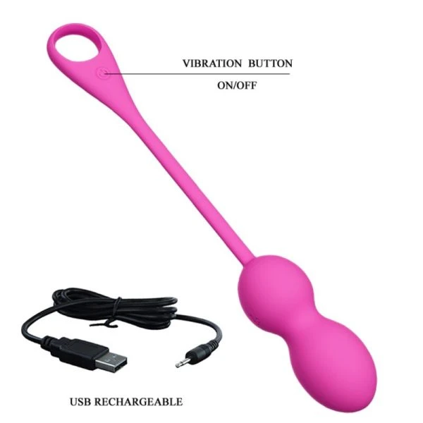 Pretty Love Elvira Pink oplaadbare vibrerende balletjes met app-bediening