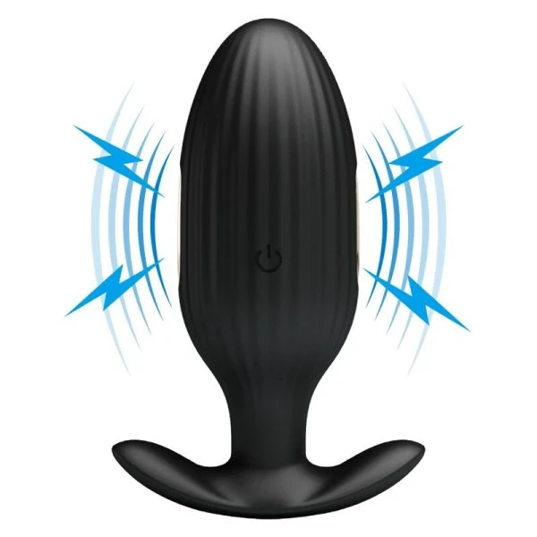 Pretty Love Anaalplug Jefferson met app-bediening en E-Stim, zwart