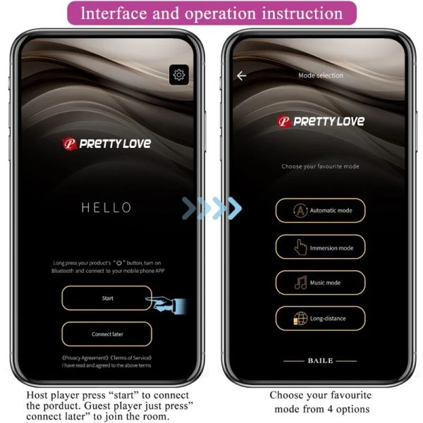 Pretty Love Anaalplug Jefferson met app-bediening en E-Stim, zwart