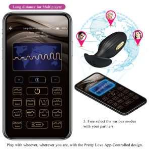 Pretty Love Anaalplug Jefferson met app-bediening en E-Stim, zwart Pretty Love Anaalplug Jefferson met app-bediening en E-Stim, zwart - Afbeelding 14