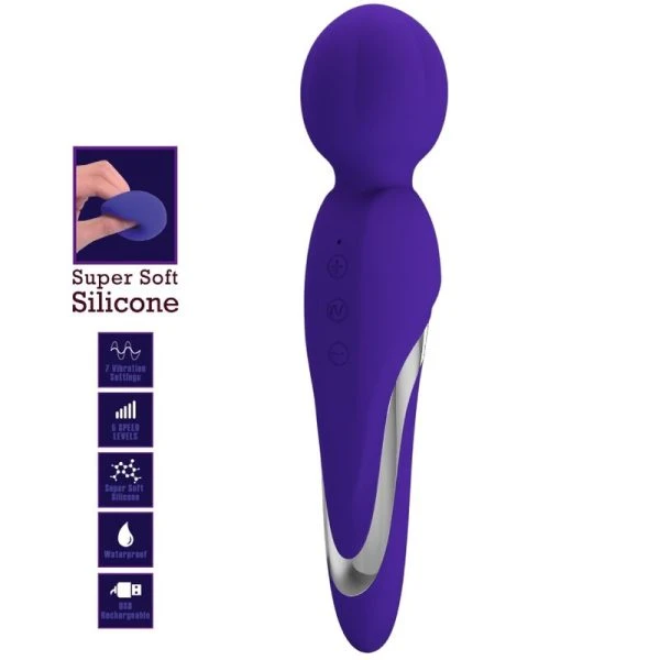 Pretty Love Walter Vibrator-Stab aus Silikon, lila Pretty Love Walter Vibrator-Stab aus Silikon, lila