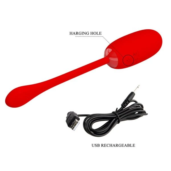 Pretty Love Vibro-Ei Julius wasserdicht rot mit 12 Funktionen